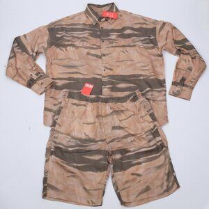 Diesel Men's Casual Button Down Shirt - Brown and Tan